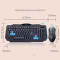1 Ensemble de mode durable coloré ergonomique conçu sans fil noir souris de clavier Combo