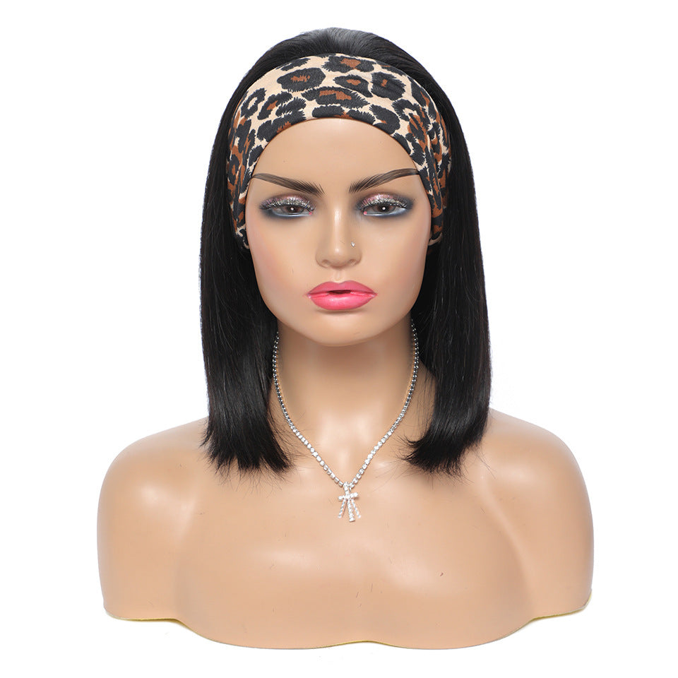Perruque de bande tête cheveux humains droit Bob Perruques