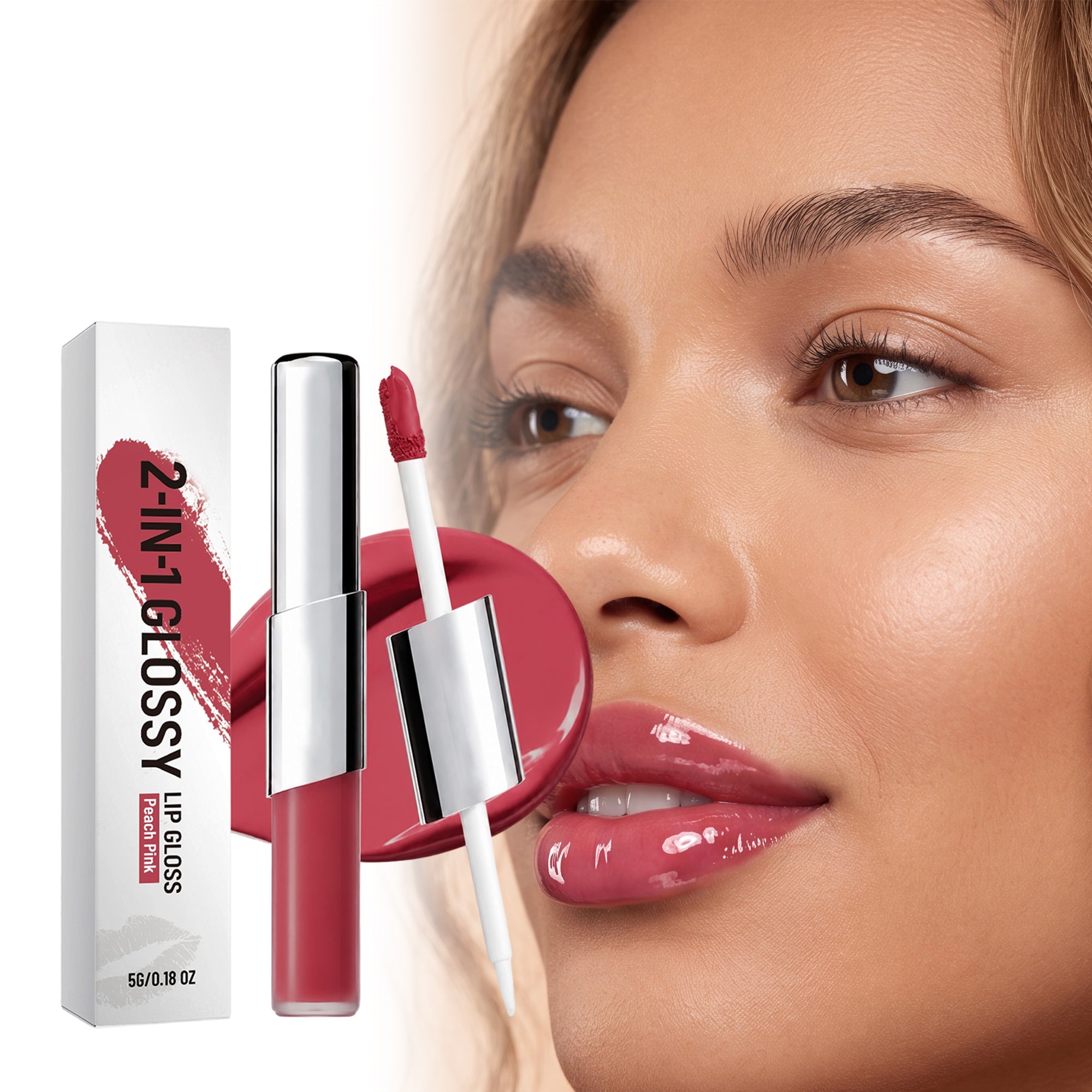 2-en-1 Gloss brillant à lèvres longue durée 5g