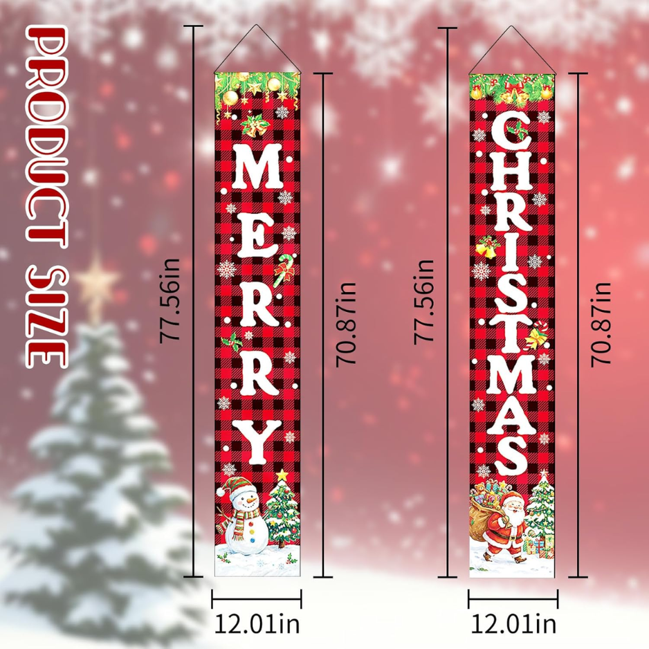 Décorations de Noël Bannière allumée pour porte