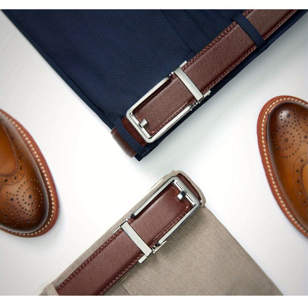 Ceinture garçon à cliquet avec fermeture à snap réglable pour usage occasionnel et formel