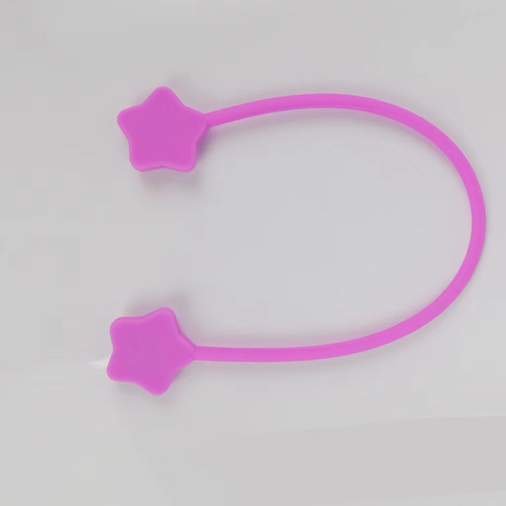 Étoile Magnet Winder Silicone Matériel Téléphone portable Organisateur de fil Magnet Clip
