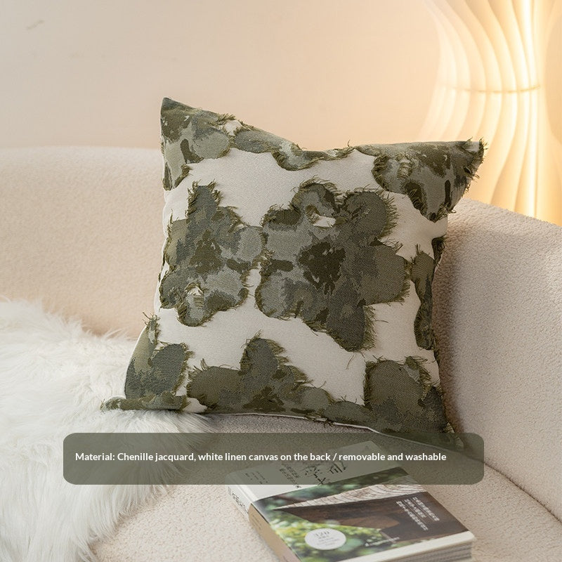 Artistique de l'eau verte Lily jeter couverture oreiller