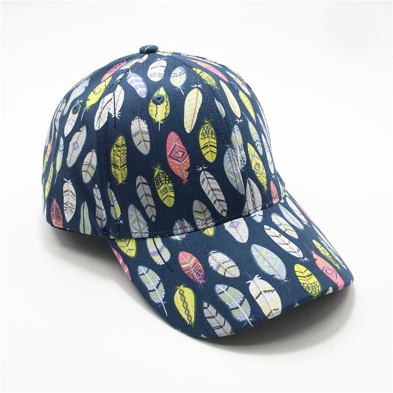 Fashion Leaf imprimé pour femmes Casquette de baseball