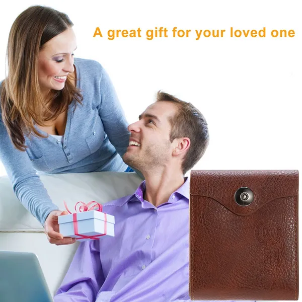 Porte-cartes de blocage RFID Slim Purse bifold en cuir PU pour hommes