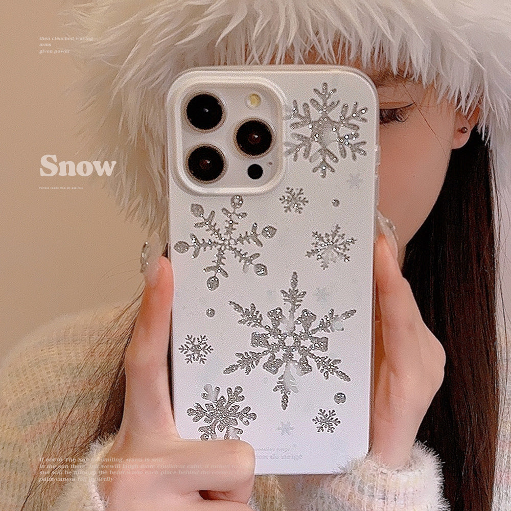 Automne et hiver Atmosphere Silicone cas de téléphone simple