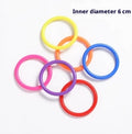Diamètre intérieur des anneaux en plastique 6 cm de couleur mélangée-10 pièces