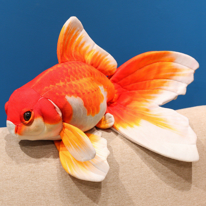 Jouet artificiel en peluche de poisson doré