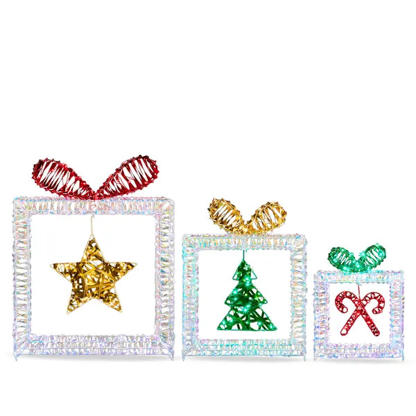 Ensemble de 3 coffrets-cadeaux léger irisées