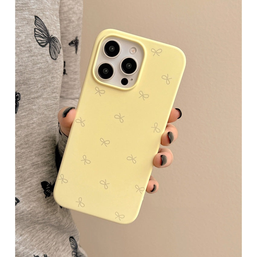 Cas de téléphone Bow liquide silicone peau se sentant résistant à la chute