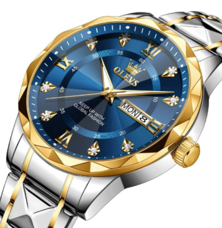 OLEVS Men's Business Luminous Waterproof Quartz Watch