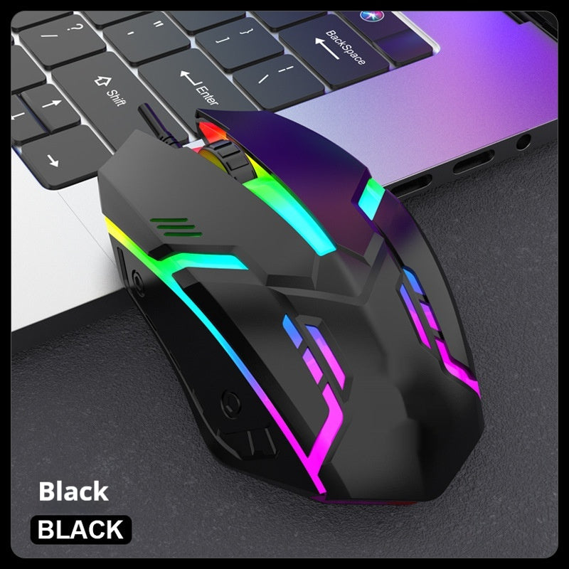 E-sports Poidsed Wired Mouse USB Laptop Game Grande souris
