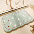 Tapis de salle de bain en peluche épais absorbant l'eau
