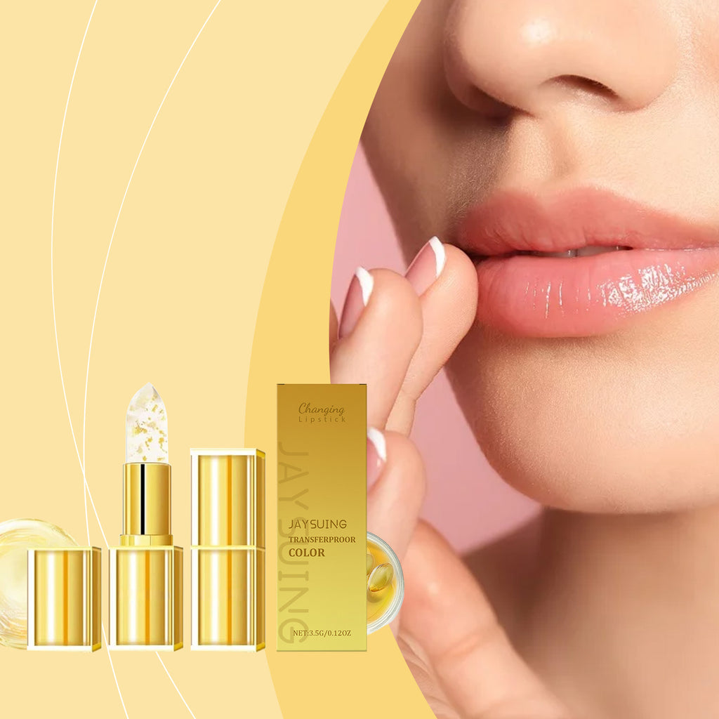 Baume à lèvres hydratant à changement de couleur de feuille d'or 3,5g
