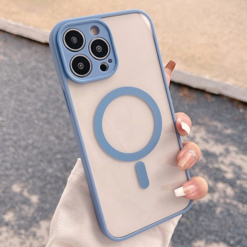 Housse de protection transparente pour téléphone magnétique