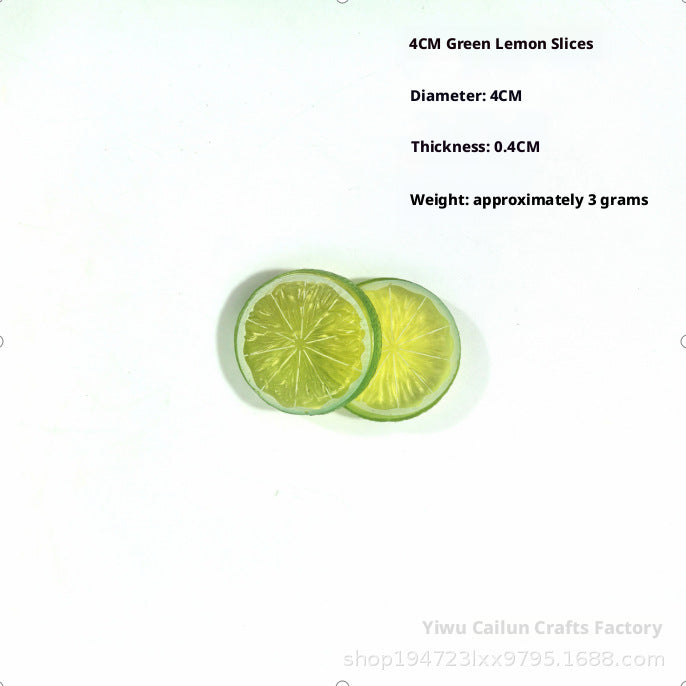 Tranches de citron simulées-Orange 4CM-1 pièce