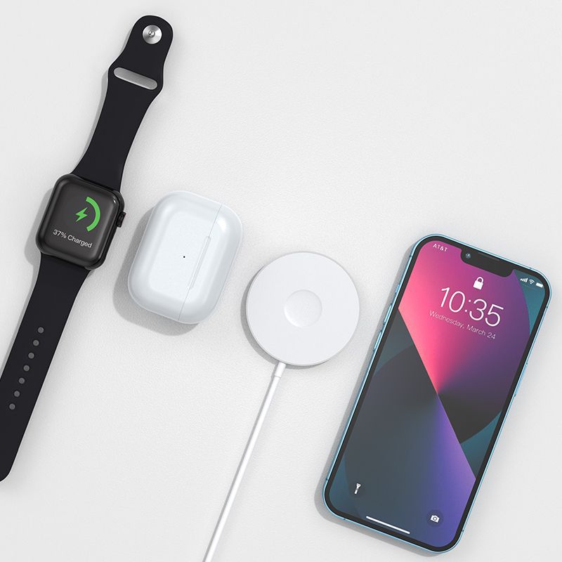 Mini magnétique Chargeur sans fil trois en un