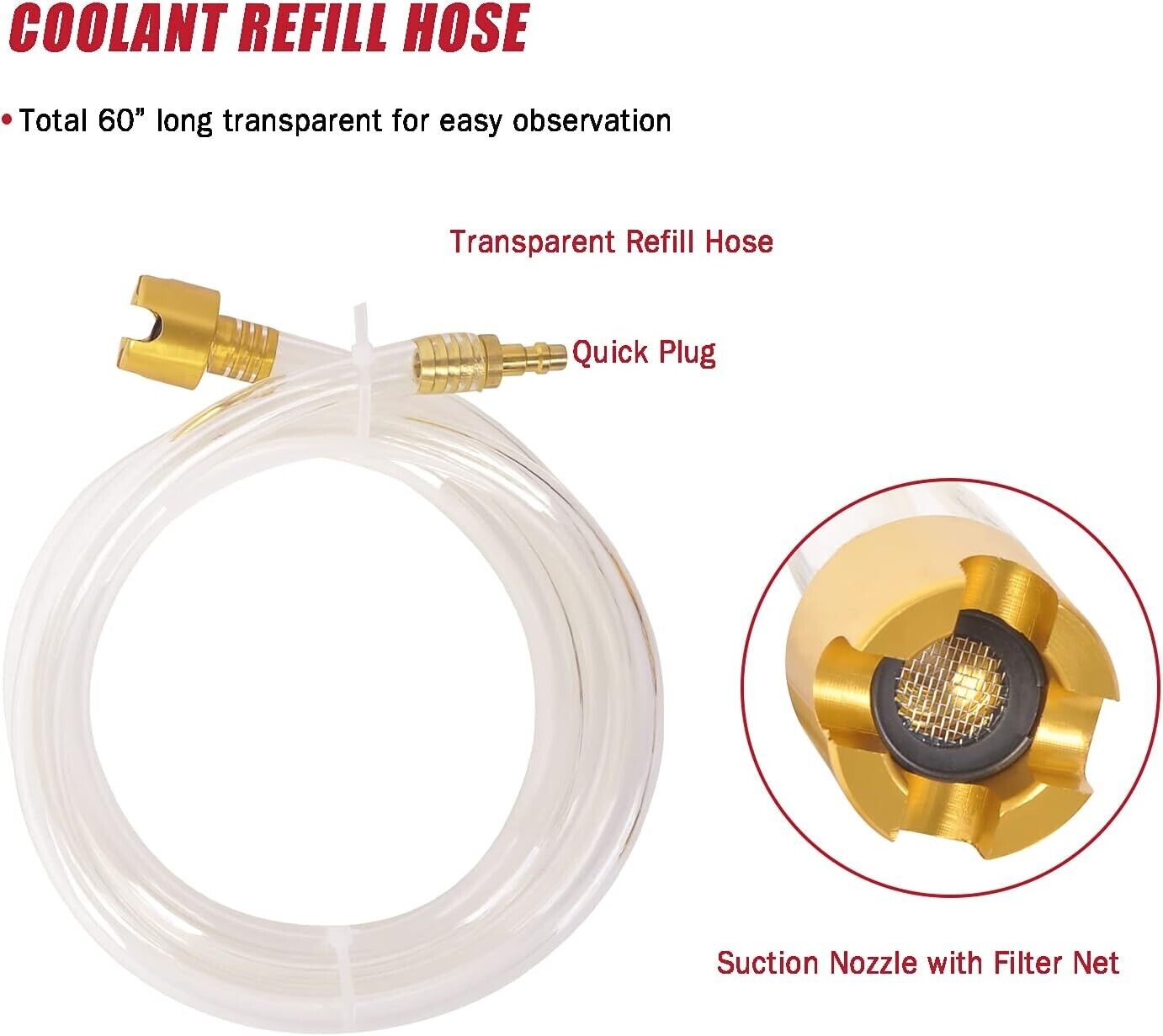 Système de refroidissement radiateur Système d'aspirateur de purge Outil de remplissage de liquide de refroidissement