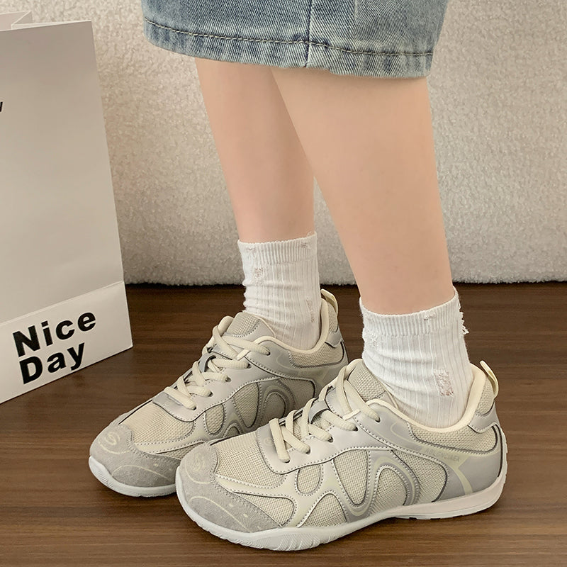 Summer Vintage Soft Sole Allemand Trainers Femmes Mesh Respirant Casual Sports Shoes Round T