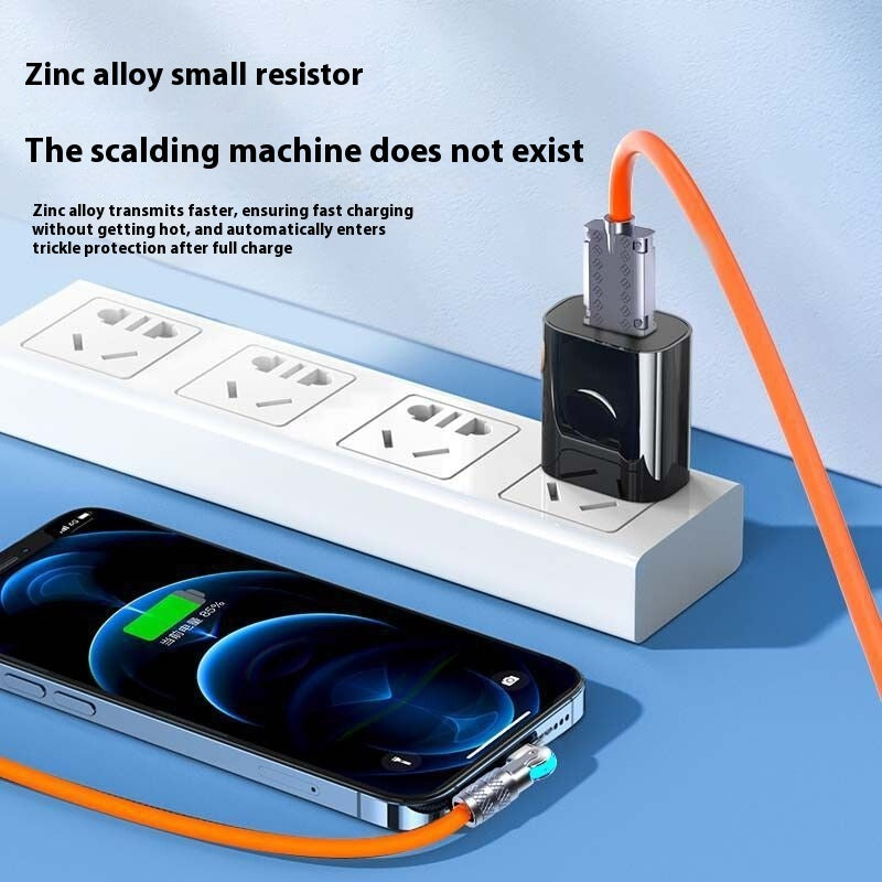 120W tournant machine de vente données passager câble alliage de zinc 6A charge rapide