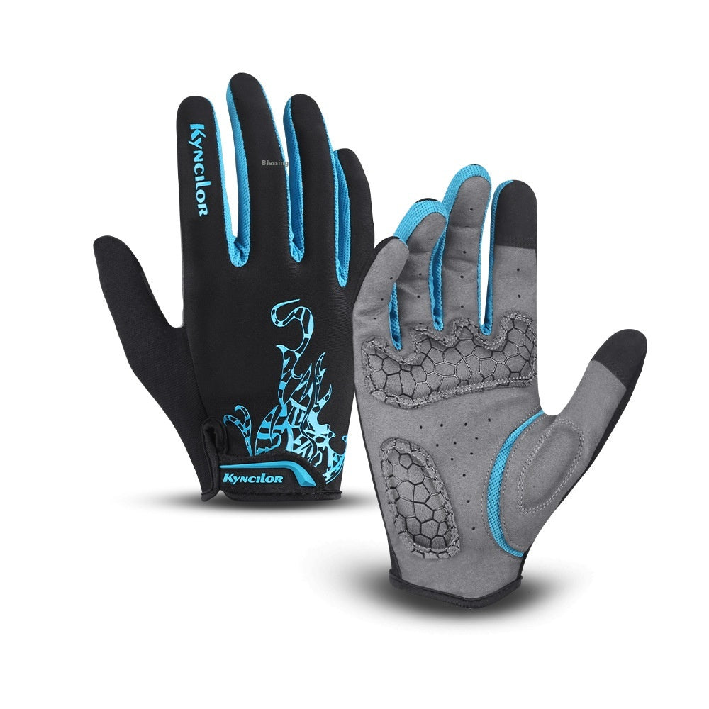 Vélo de montagne extérieur Long Doigt respirant Absorption de choc Gants de vélo résistant à l'usure