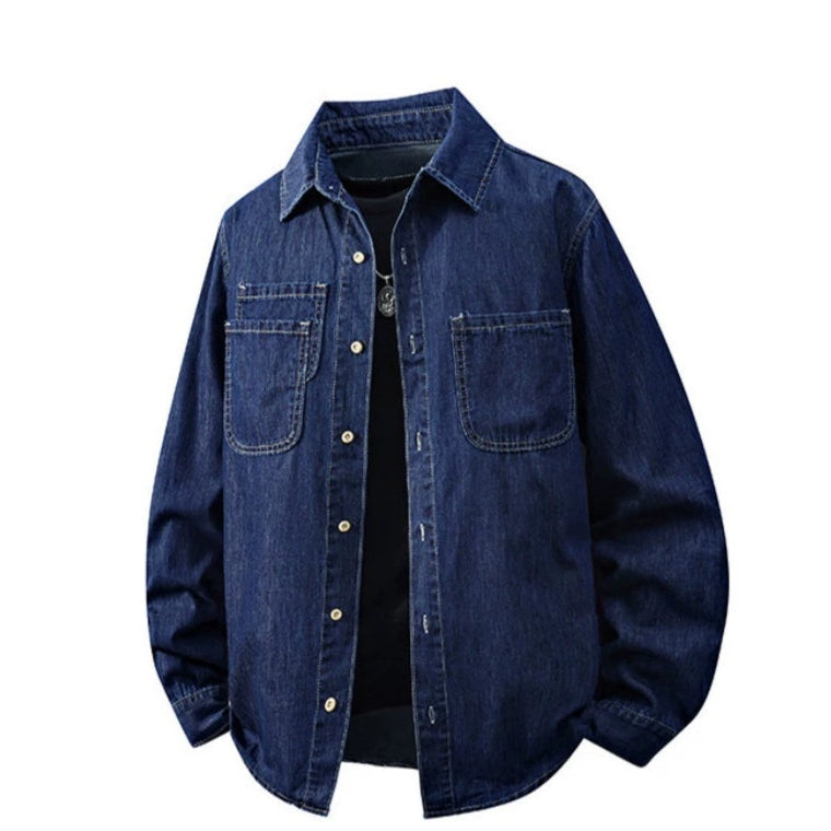 Veste Homme Vintage Denim à manches longues style américain