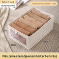 Storage fabric box-beige non-woven fabric visible/opp pack-1 piece