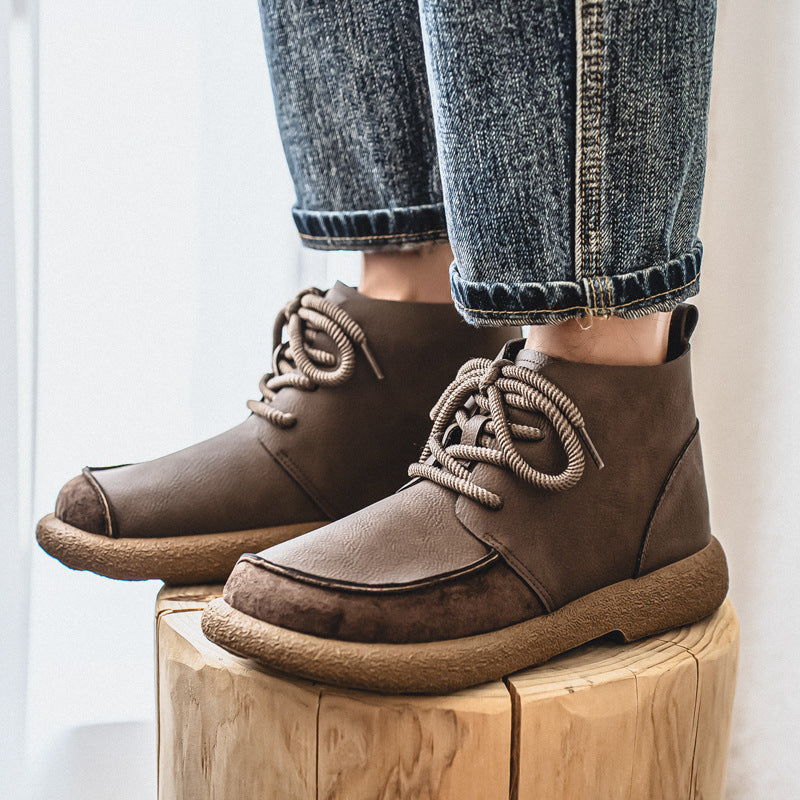 Bottes de travail pour hommes de mode rétro plus grande taille