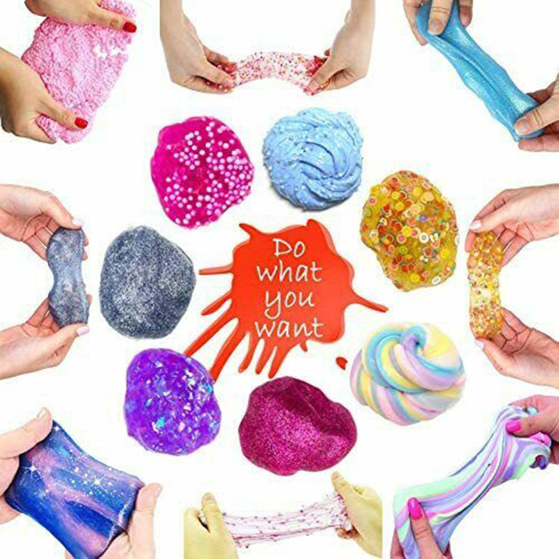 DIY Colored Clay and Crystal Mud Play Set