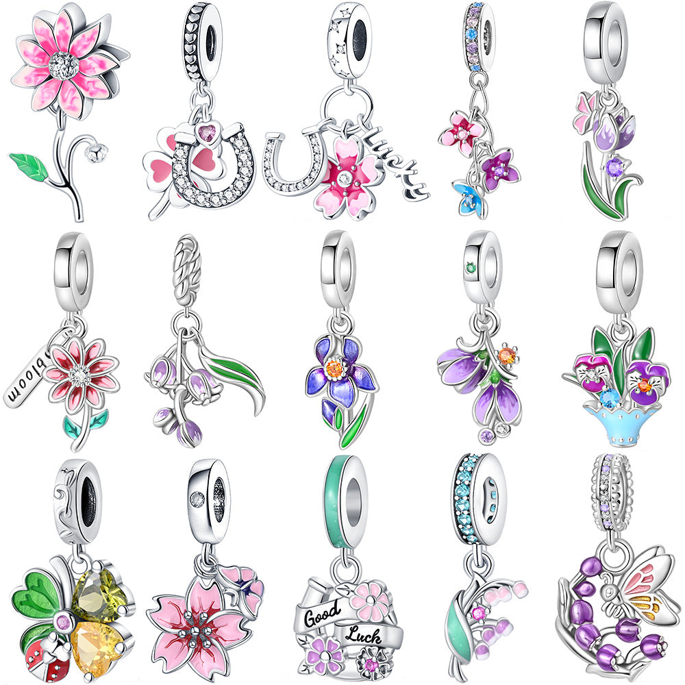 Bracelet de bricolage plaqué argent Charms Et des pendentifs