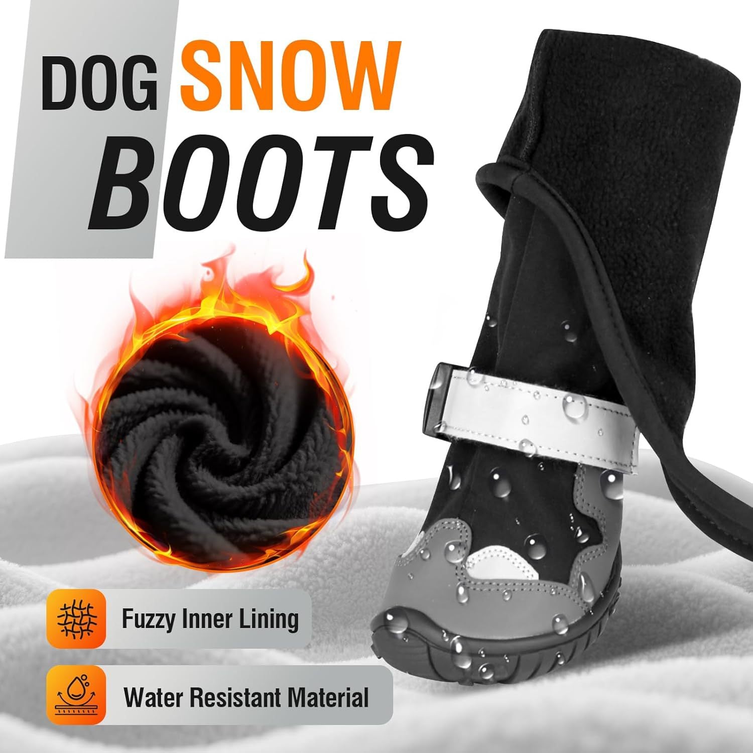 Chaussures de chien en plein air anti-vent Chaud et résistant au froid Chaussures de chien