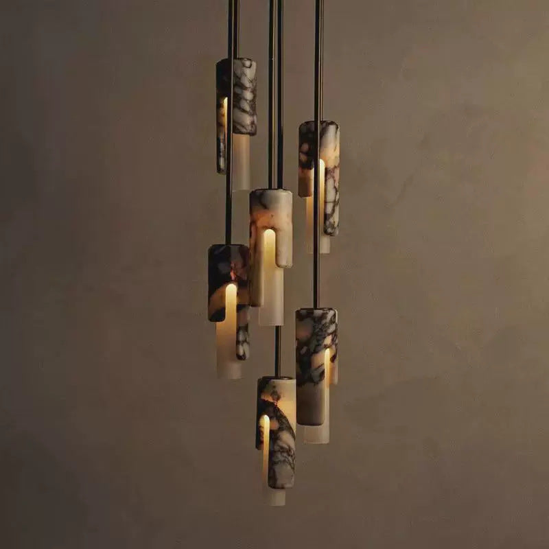 Vintage-reissue Lumière Luxury Marble Naturel Petite Lampe Pendentif