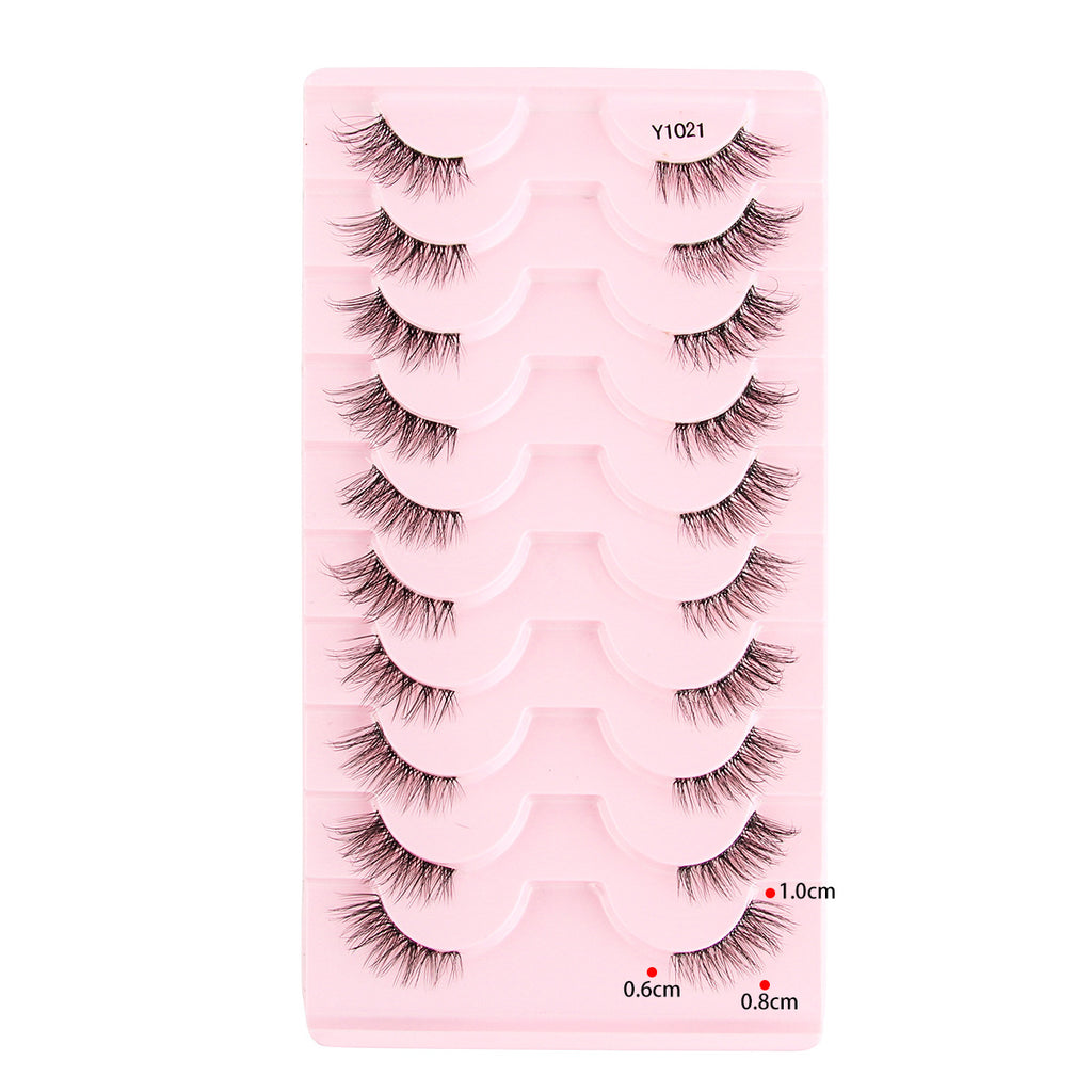 Femmes Portable Européen et style américain Sheer demi-longueur faux cils