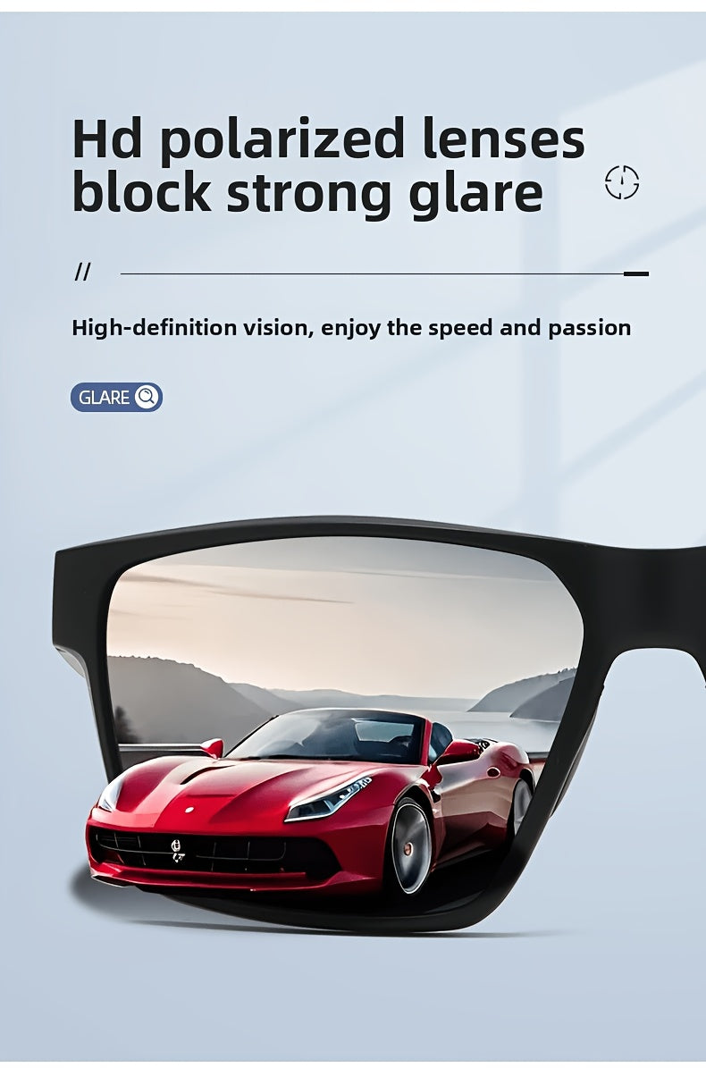Lunettes de soleil de sport carrées de protection Uv400 pour hommes