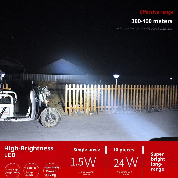 Moto électrique avec des projecteurs extérieurs super lumineux