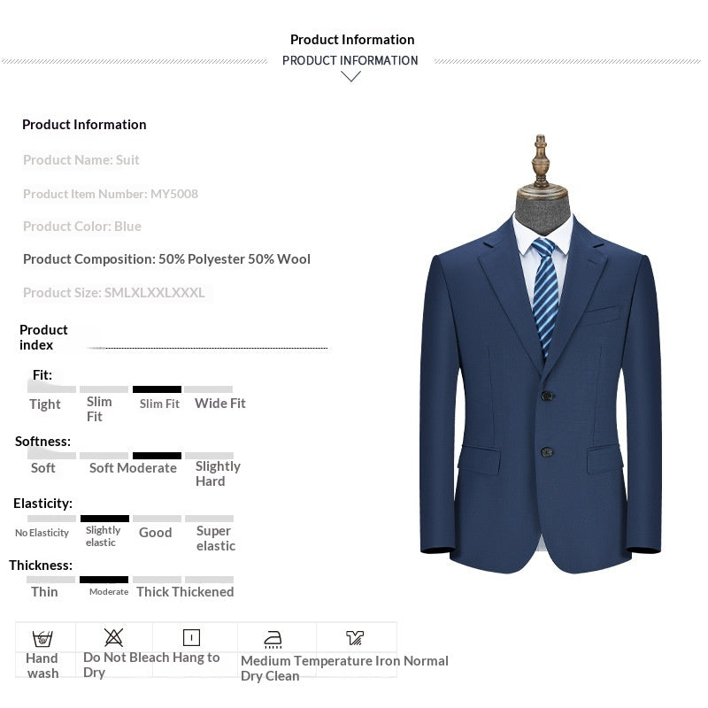 Ensemble de costumes d'affaires à deux boutons Slim-fit