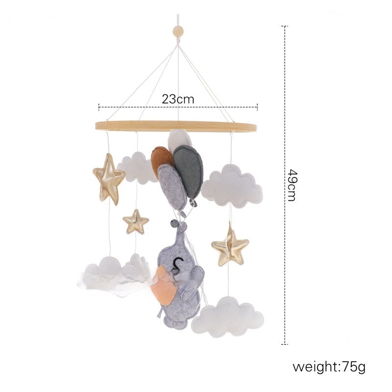 Felt Forest Animal Moon Bed Wind Chime Decoration Cloud Be