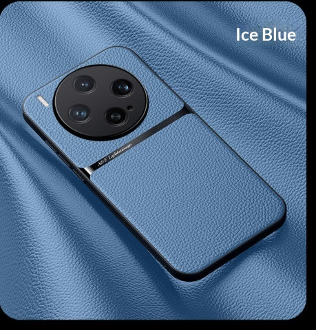 Lumière de luxe cuir-grain magnétique de voiture Lens-Cover Full-Body Drop-Resistant Protecti