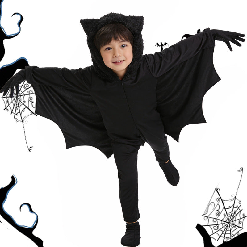 Costume de performance pour enfants Combinaison de saut Style Bat-wing