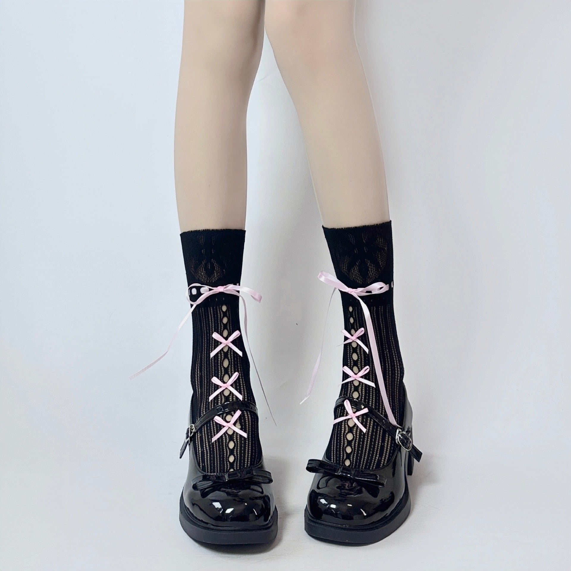 Chaussettes en dentelle de Mesh avec cravates