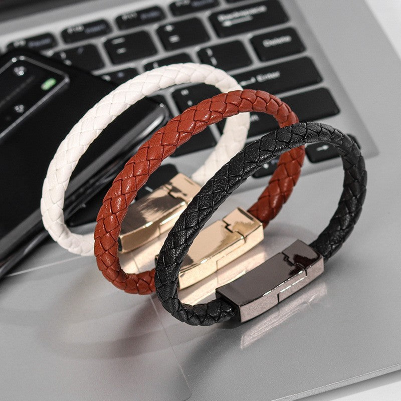 Bracelet USB en cuir de données