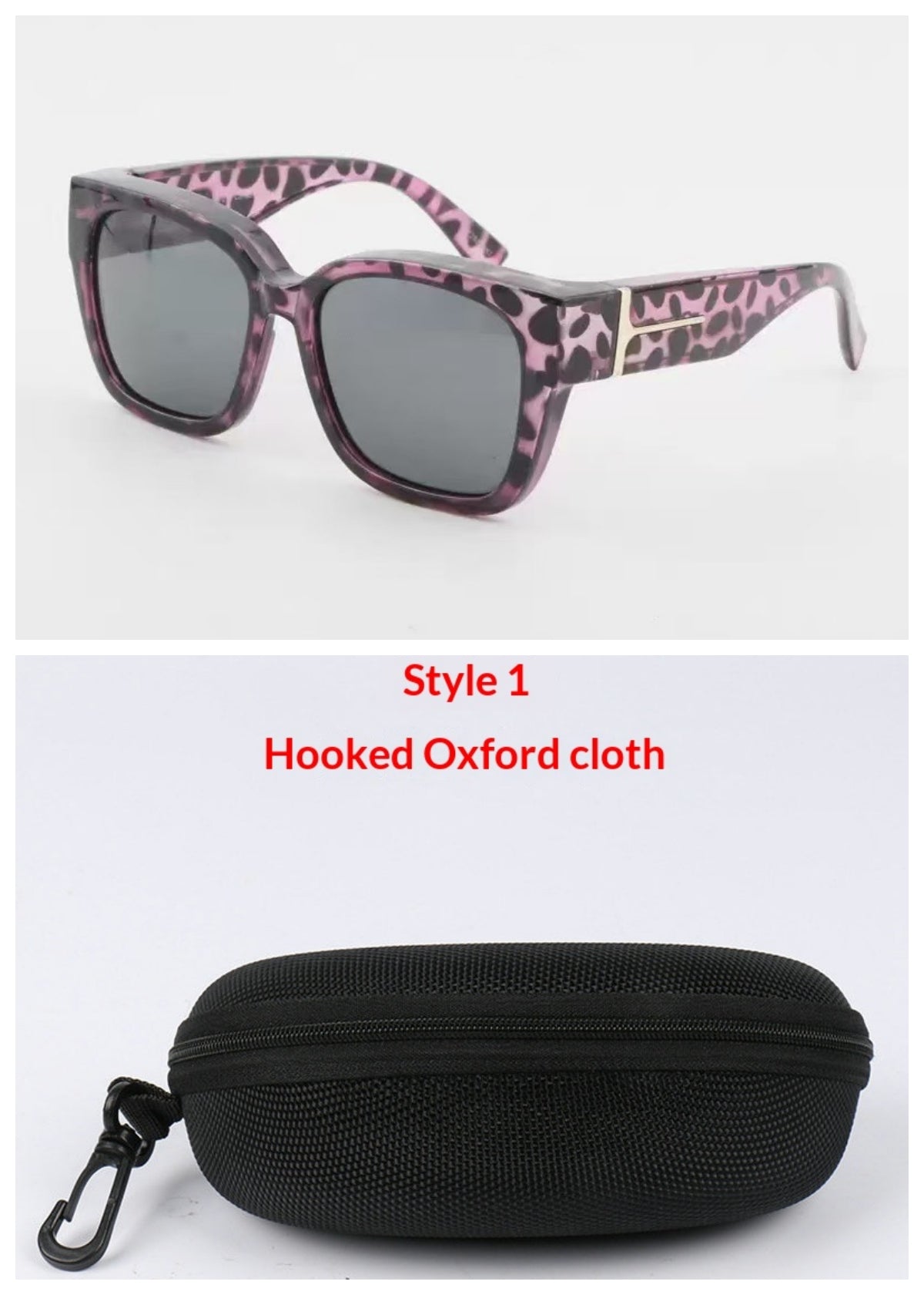Lunettes Myopia surdimensionnées de style coréen avec une impression léopard pour un look premium