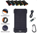 Outdoor 20000mAh Haute capacité LED-Backlit Waterproof Solar-Powered Portable Power Bank