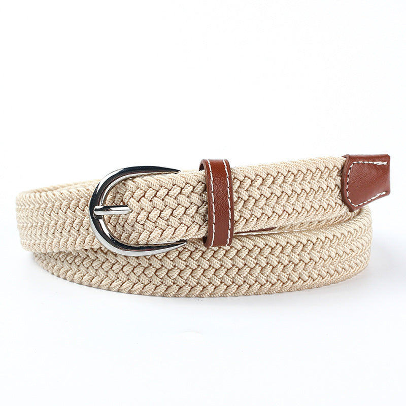 Toile étudiante jeune ceinture élastique tressée