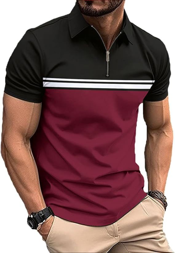 Imprimé numérique Chemise Polo à manches courtes boutonnée Lapel
