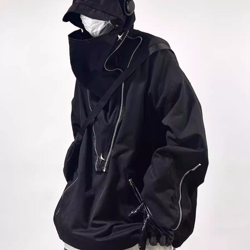 Veste de Bomber Fonctionnelle Haute Rue Montage en Forme Solide