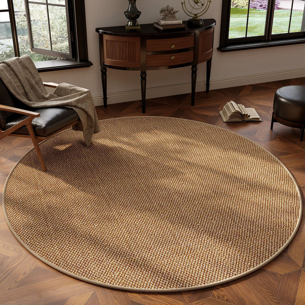 Rug rond à structure simple en sisal et à structure solide