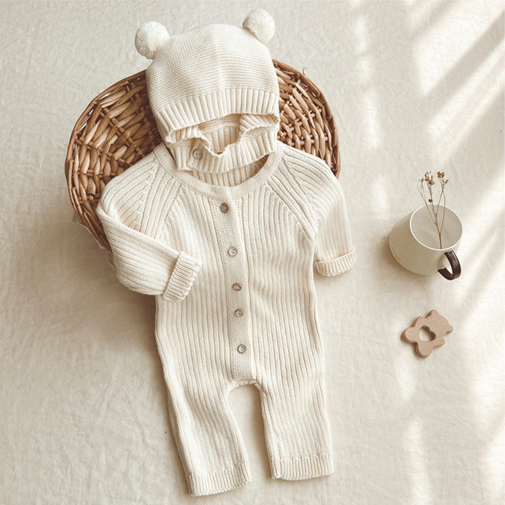 Vêtements de pâture pour enfants Romper avec chapeau d'ours