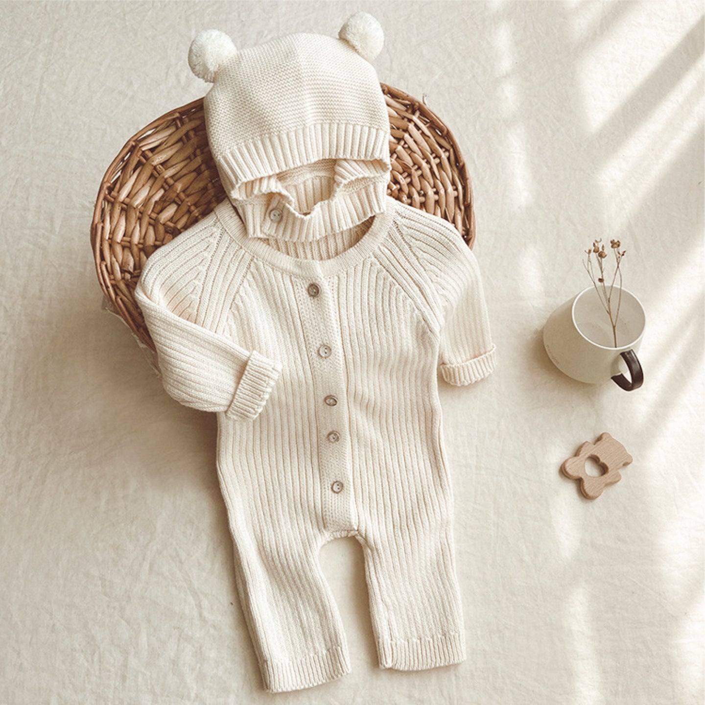 Vêtements de pâture pour enfants Romper avec chapeau d'ours