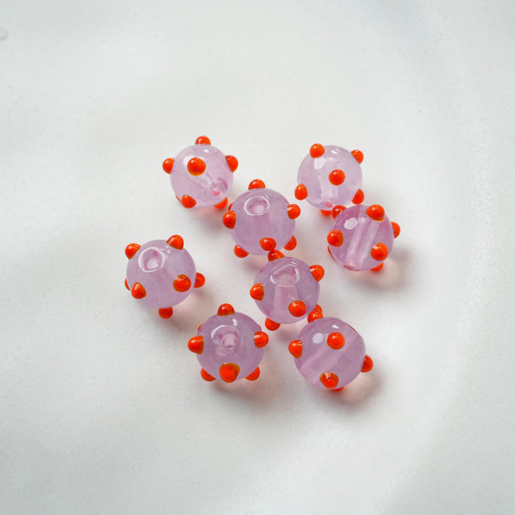 Perles en verre transparent à point de Polka pour les métiers de perles bricolage